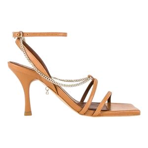 ALOHAS | Strappy Chain Heeled Sandals in Camel ~ Size EU 40 / US 9.5